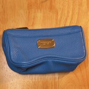 Michael Kors Vibrant Blue Leather Pouch